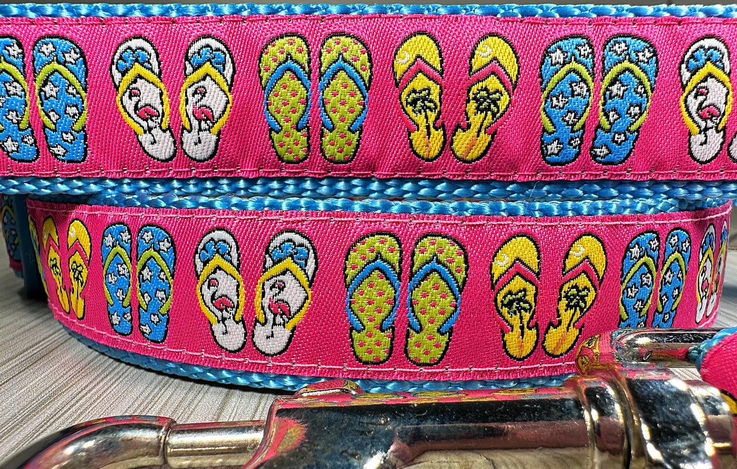 Flippin' Fantastic Flip Flop Pink Girlie Adjustable Dog Collar