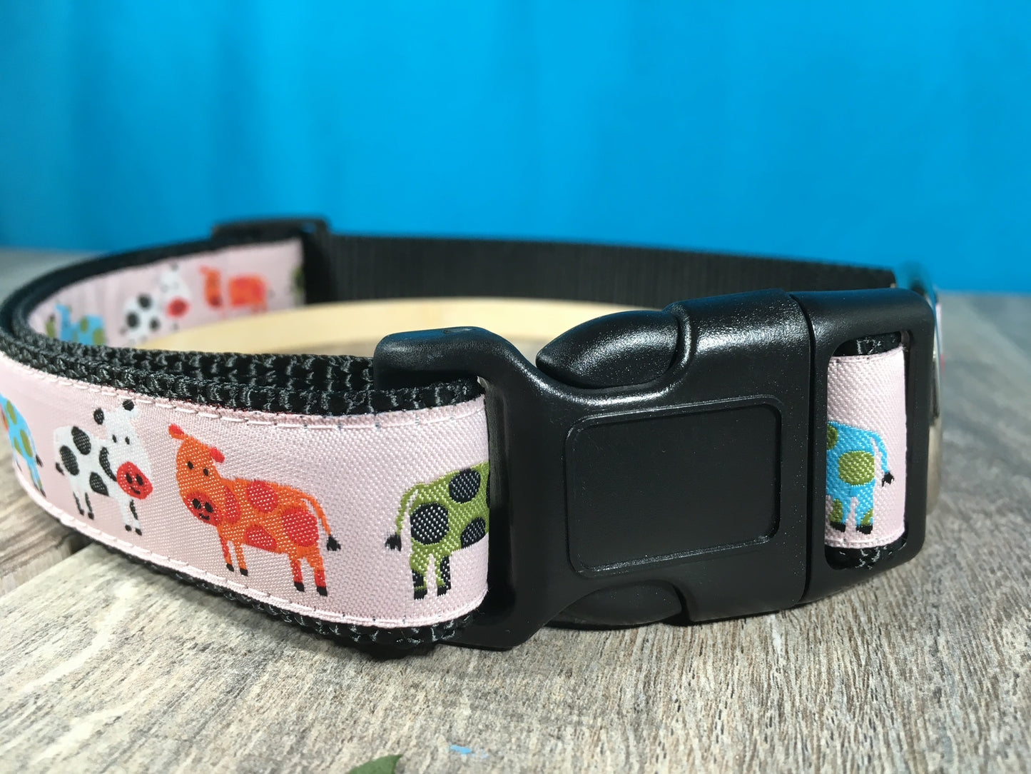 Happy Holsteins Spotted Cows Adjustable Dog Collar