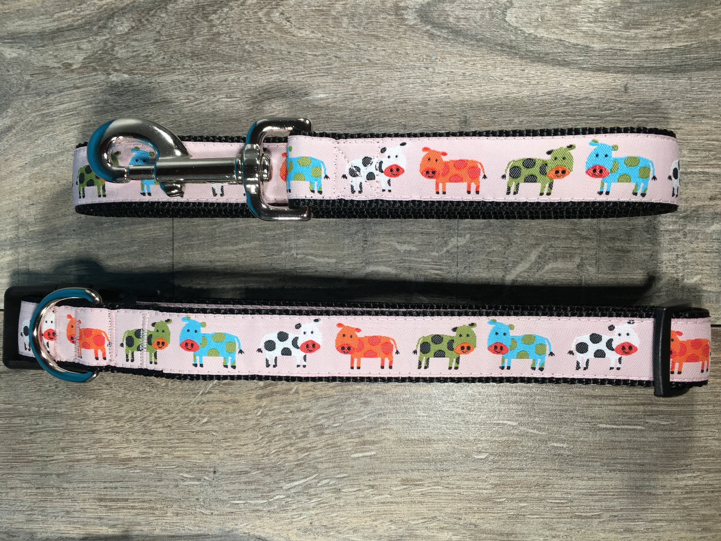 Happy Holsteins Spotted Cows Adjustable Dog Collar