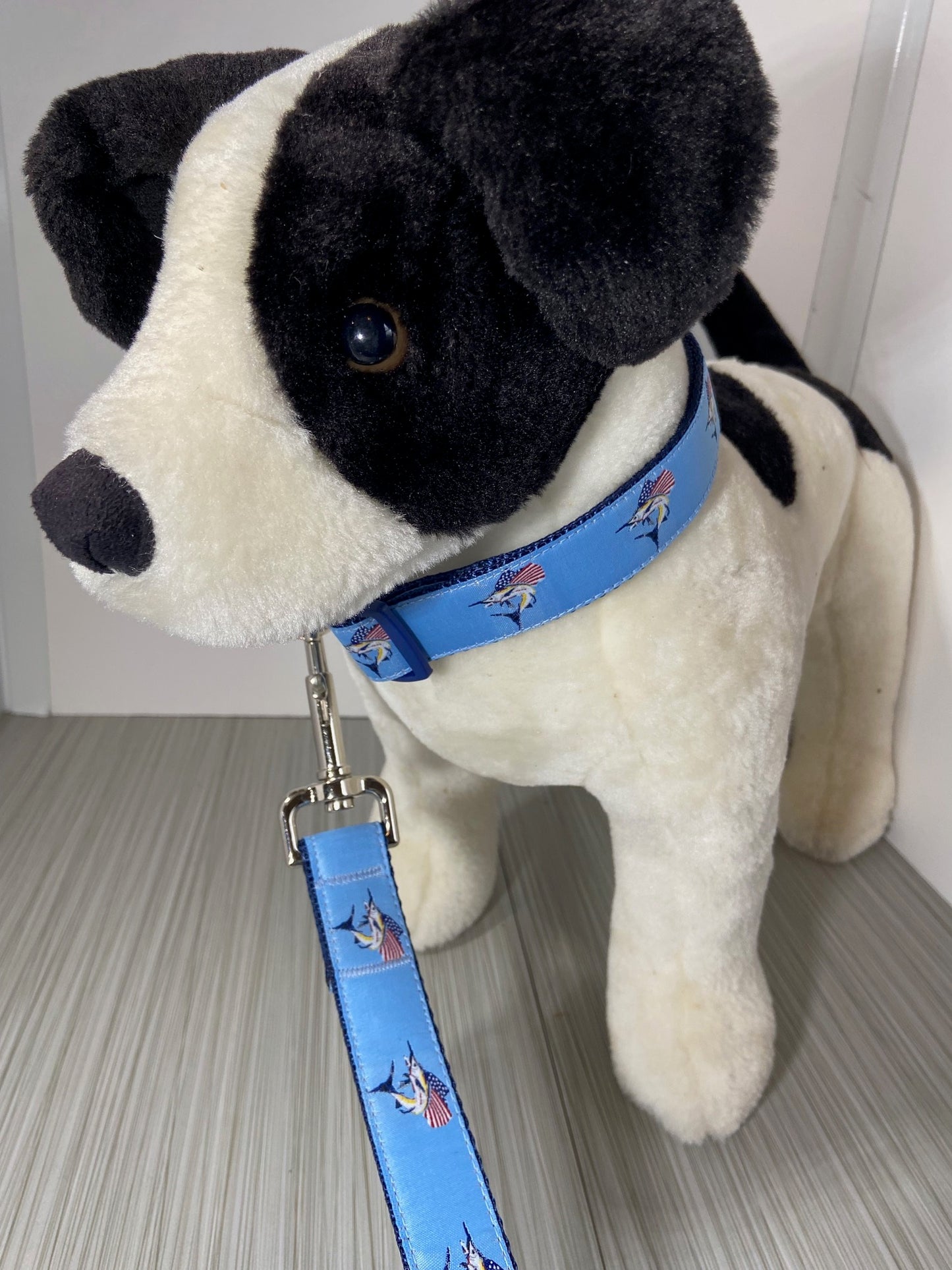 Jumping Sailfish Adjustable Dog Collar