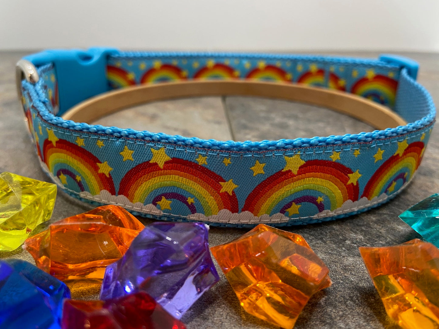 Rainbow Adjustable Dog Collar