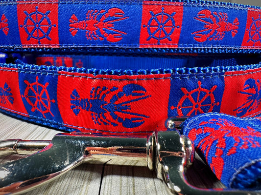 Lobster Pot Adjustable Dog Collar