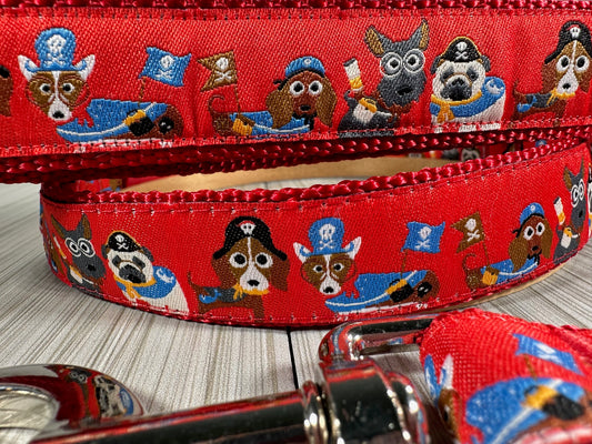 Pirate Pups Adjustable Dog Collar