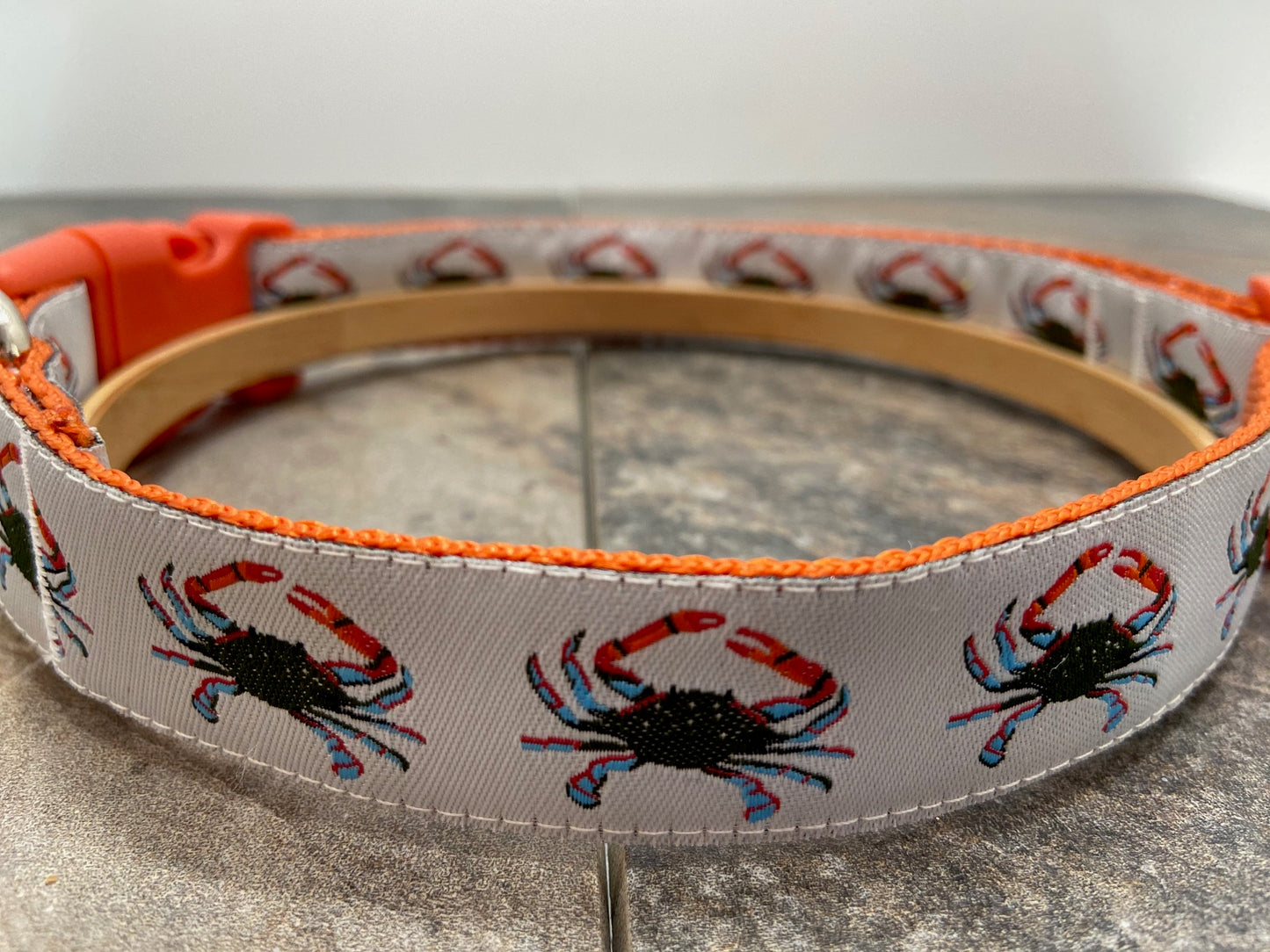 Chesapeake Blue Crab Adjustable Dog Collar