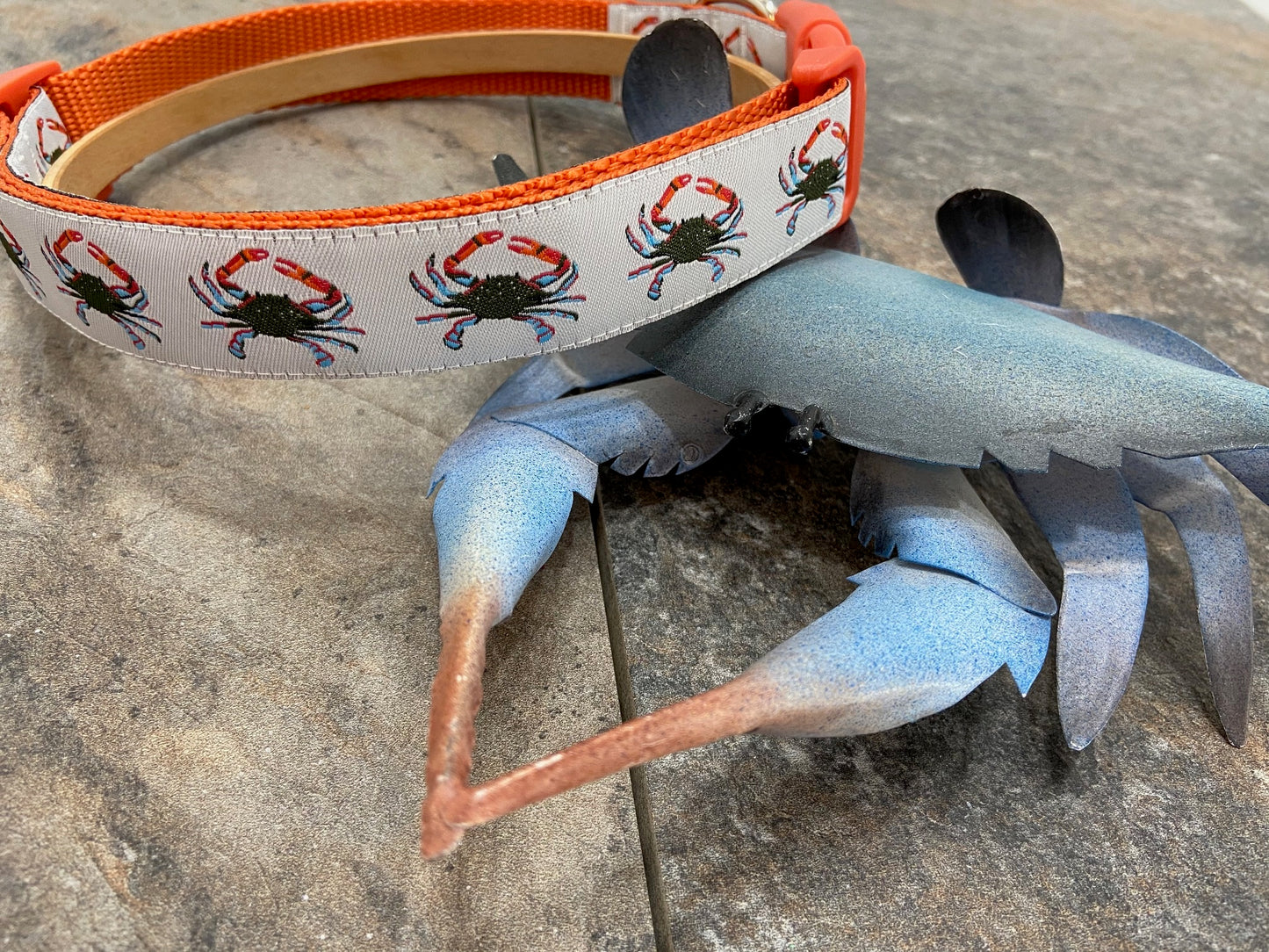 Chesapeake Blue Crab Adjustable Dog Collar