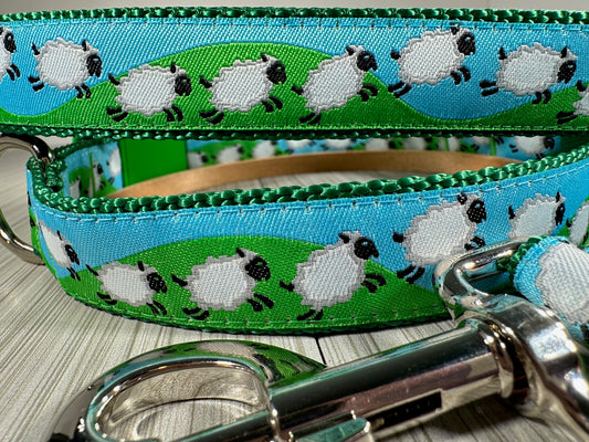 Counting Sheep Adjustable Dog Collar