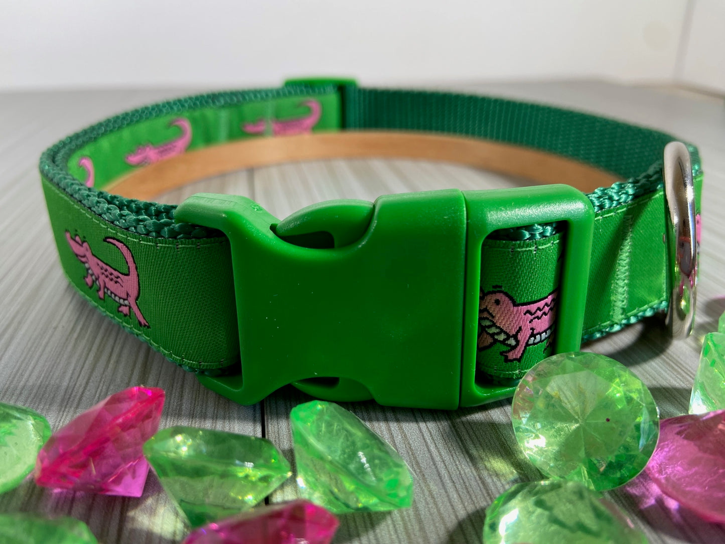 Lady Gator Pink Alligator Adjustable Dog Collar