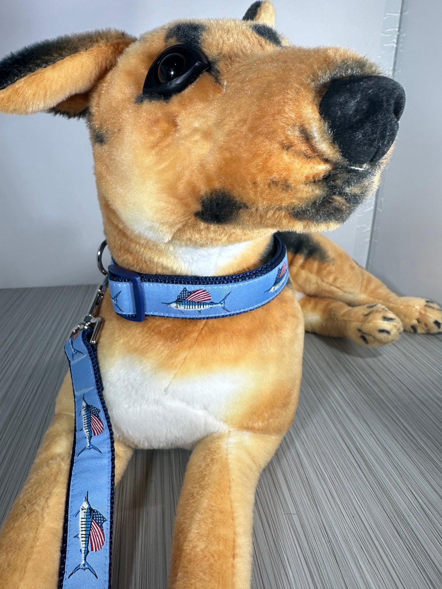 Patriotic Sailfish Adjustable Dog Collar