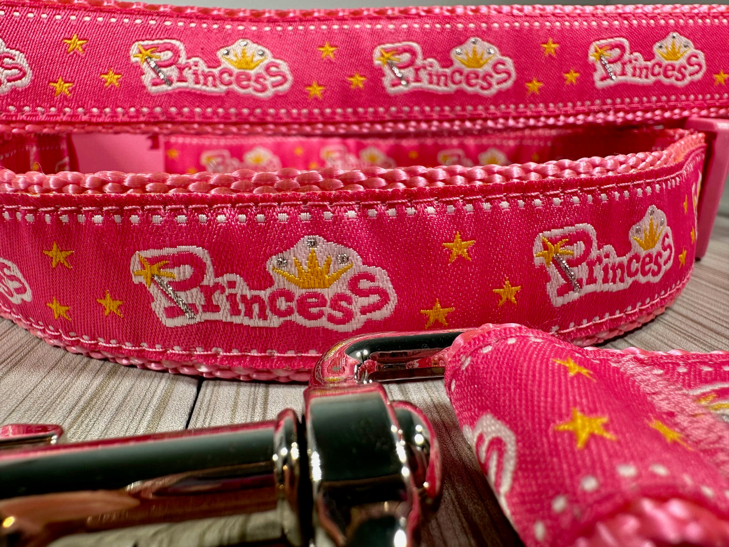 Princess Pink Diva Adjustable Dog Collar
