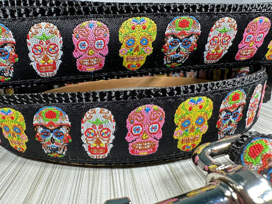 Sugar Skulls Day of the Dead Adjustable Dog Collar